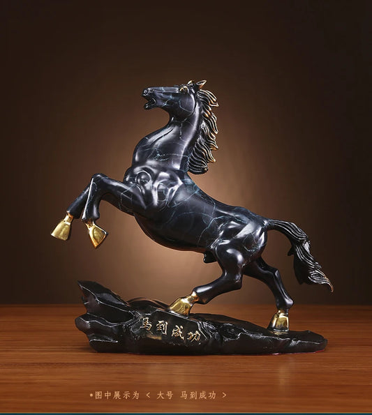 Home store Company SHOP Decor Handmade COPPER bring wealth money GOOD LUCK Success horse Sculpture decor ART Statue