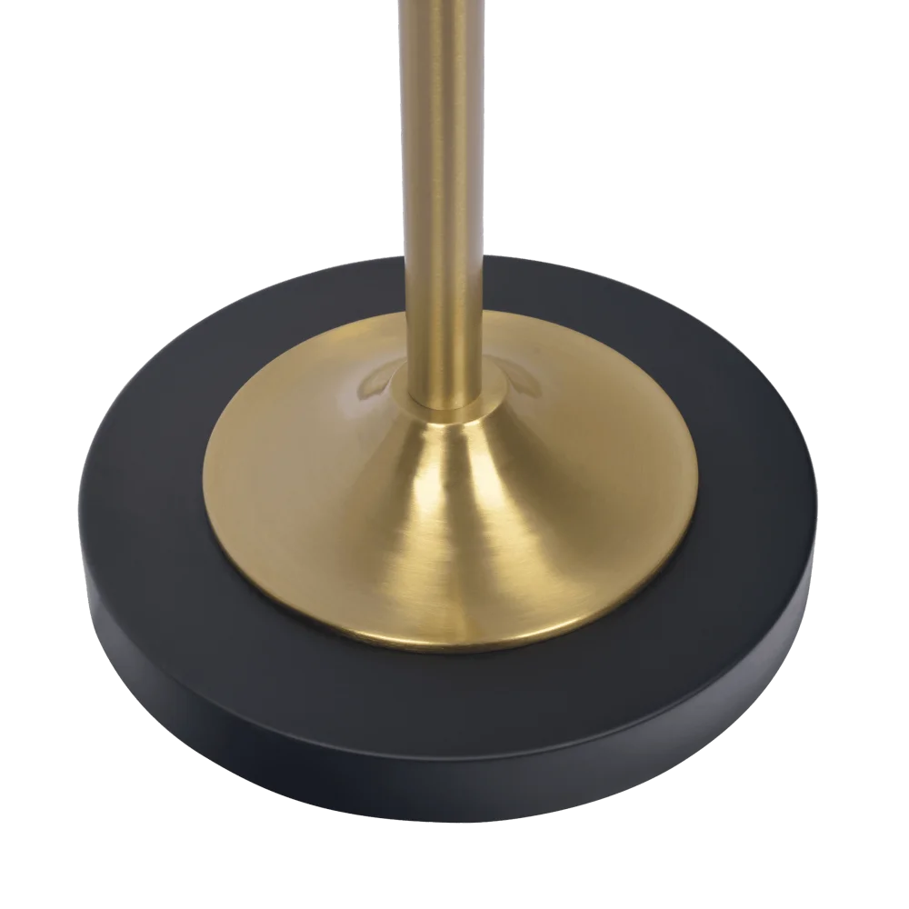 Axis Brassed Gold Floor Lamp 4-Way Switch Double Spots Metal Base Illuminate Your Space with The Axis Brassed Gold Floor Lamp