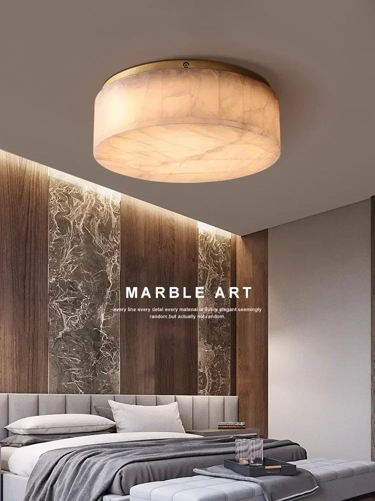 Luxury Modern Natural Marble Ceiling Lamp Led Home Decor Bedroom Ceiling Light Marble Living Room Hallway Light