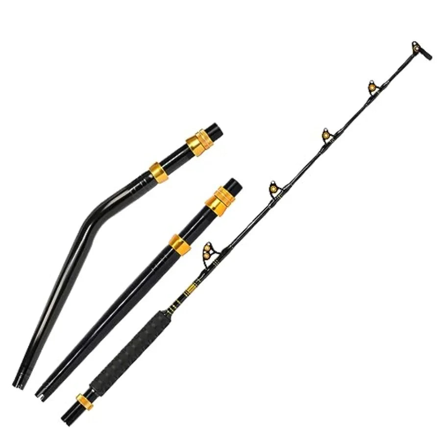 Bent Butt Fishing Rod 2Piece Saltwater Offshore Trolling Rod Big Game Roller Rod Conventional Boat Fishing Pole
