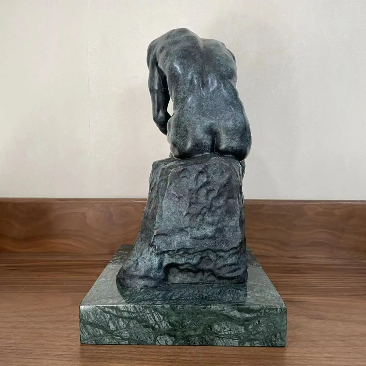 Bronze Rodin's Sculpture The Thinker Statue Thinking Nude Man Sculpture Replica Handmade Large for Home Decoration