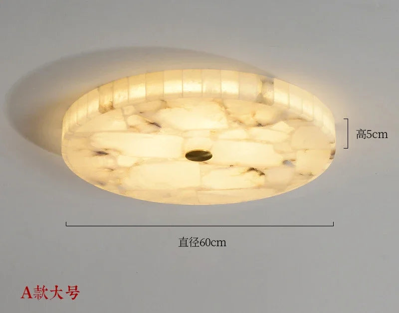 Led Lights Modern 2024 Marble Ceiling Chandelier Home Decor Ceiling Lamp White Marble New Designer Lustre for Living Room