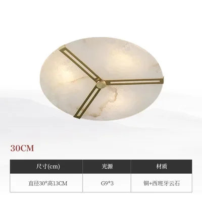 Led Lights Modern 2024 Marble Ceiling Chandelier Home Decor Ceiling Lamp White Marble New Designer Lustre for Living Room