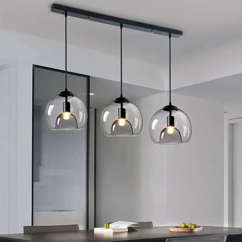 Modern Ceiling Chandeliers Lustre Living Room Dining Table Kitchen Bedroom LED Pendant Light Danish Designer Glass Hanghing Lamp