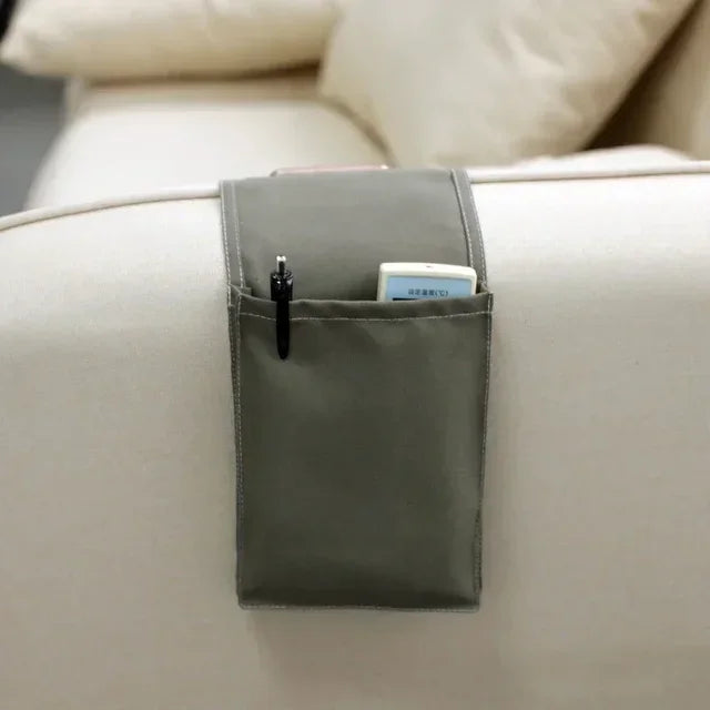 Cotton Linen Bedside  Bag Organizer Bed Desk Sofa TV Control Hanging Holder Pockets