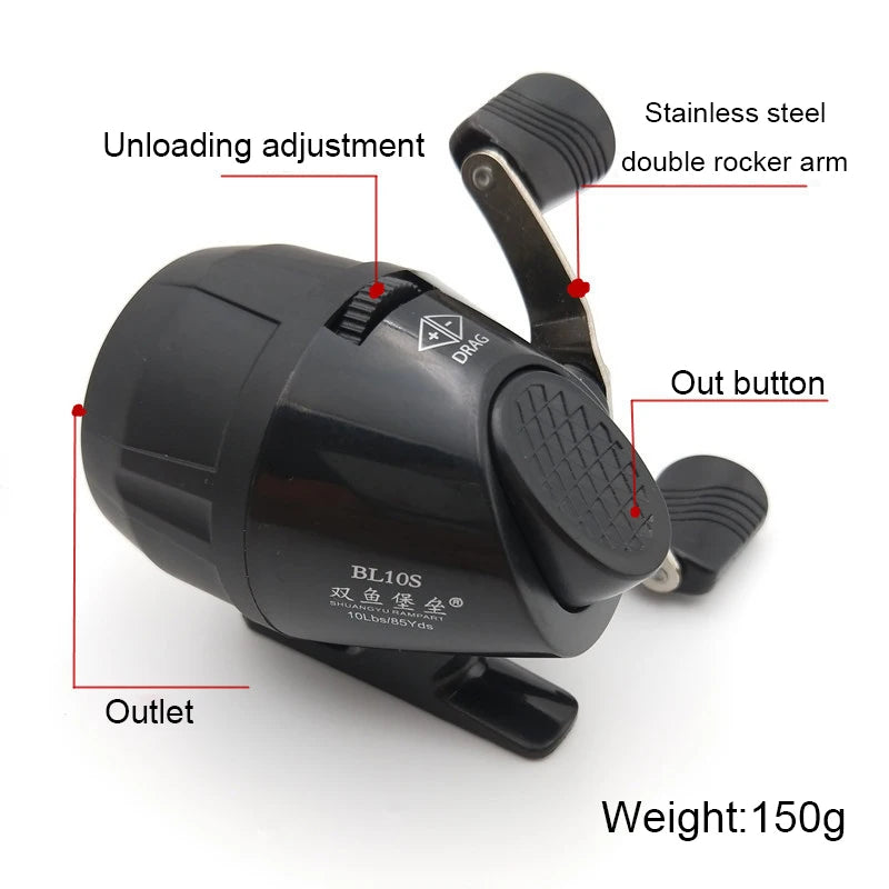 High Quality Fishing Reel Bow Slingshot Spinning Reel Closed Shooting Harpoon Dart Reel Hunting Fish Tools