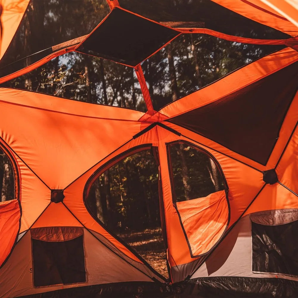 Waterproof Gazelle T4 4-Person Portable Polyester Camping Tent with Removable Floor, Mesh Screens, and Rainfly