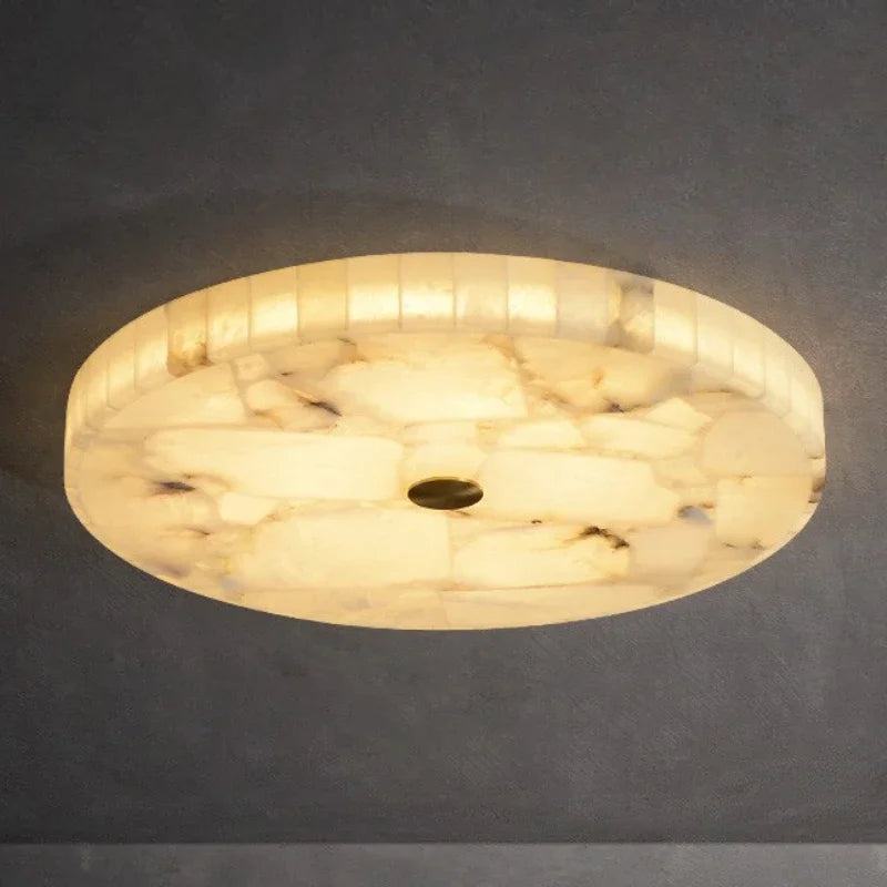 Led Lights Modern 2025 Marble Ceiling Chandelier Home Decor Ceiling Lamp White Marble New Designer Lustre for Living Room