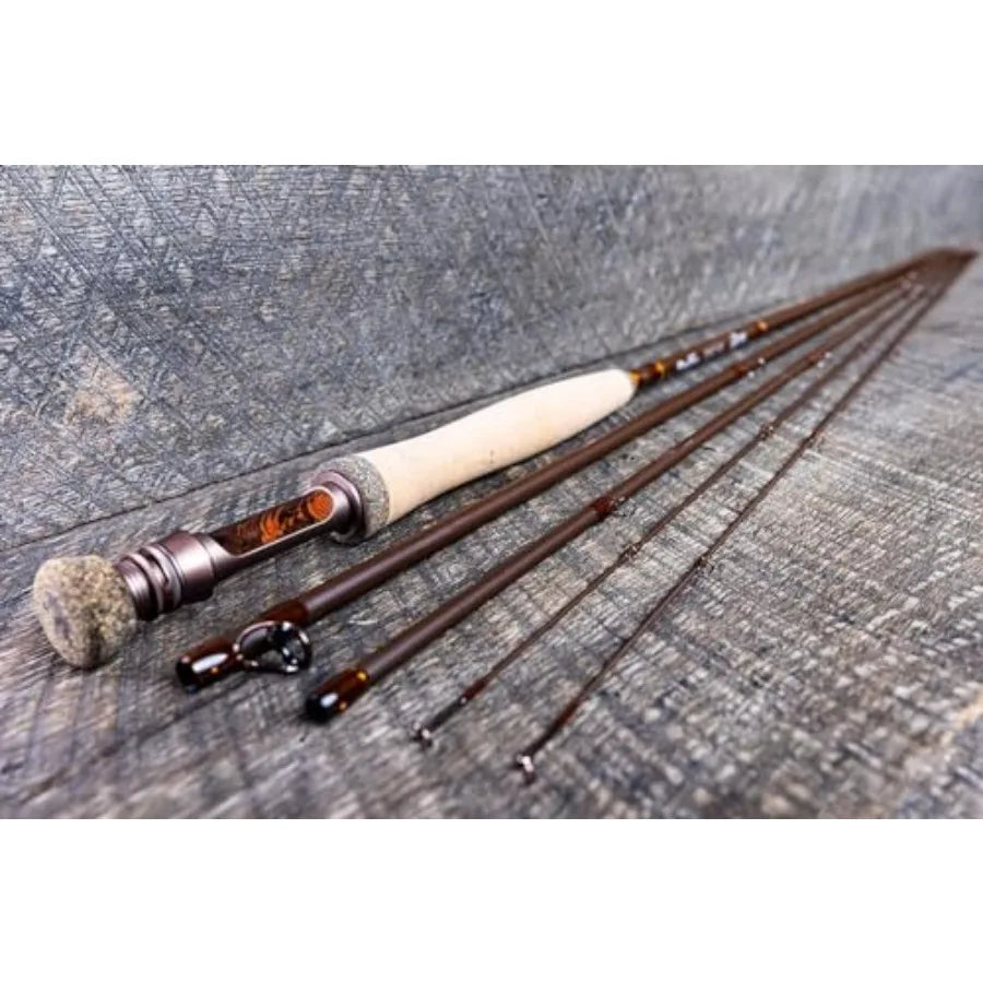 Moonshine Rod Co. Fly Fishing Rod with Carrying Case and Extra Rod Tip Section SlowMediumFast Action