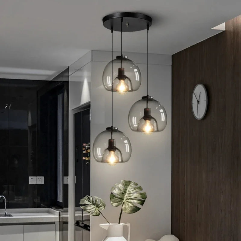 Modern Ceiling Chandeliers Lustre Living Room Dining Table Kitchen Bedroom LED Pendant Light Danish Designer Glass Hanghing Lamp