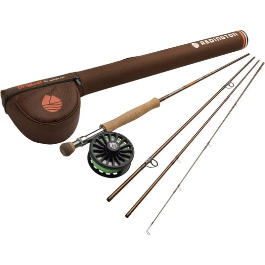 Original Fly Fishing Rod and Reel Combo Kit 9 4Piece Medium Action Rod Crosswater Reel Rio Fly Line Leader and Travel Case Fres