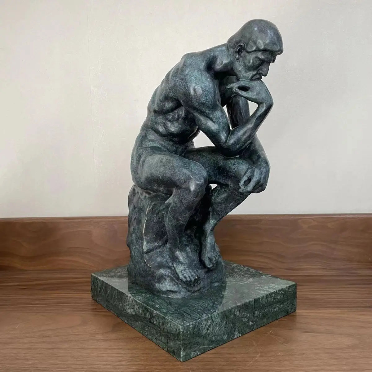 Bronze Rodin's Sculpture The Thinker Statue Thinking Nude Man Sculpture Replica Handmade Large for Home Decoration