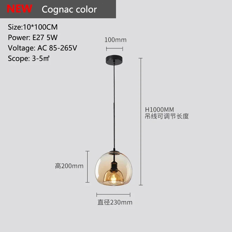 Modern Ceiling Chandeliers Lustre Living Room Dining Table Kitchen Bedroom LED Pendant Light Danish Designer Glass Hanghing Lamp