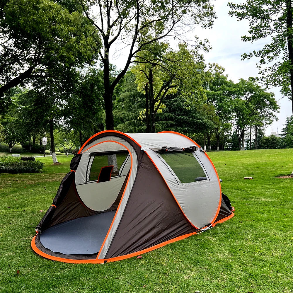 One tent for 3-4 people, camping tent, family tent, travel tent, waterproof and sun protection, suitable for camping and hiking