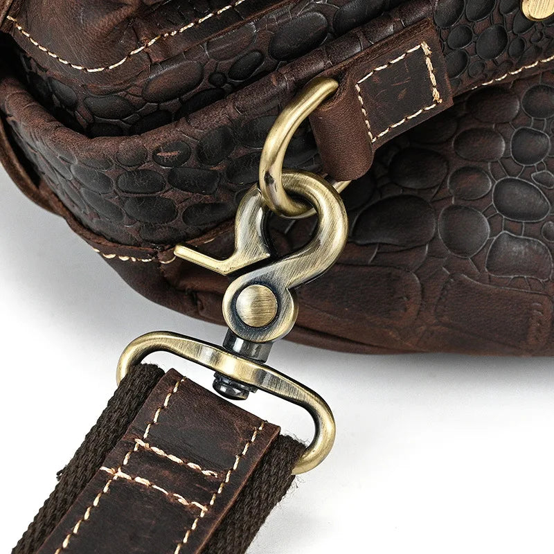 Retro Men's Travel Tote Shoulder Leisure Packing Cube Gym Travel Tote Outdoor Leather Bags Bolso De Viaje MHLXB