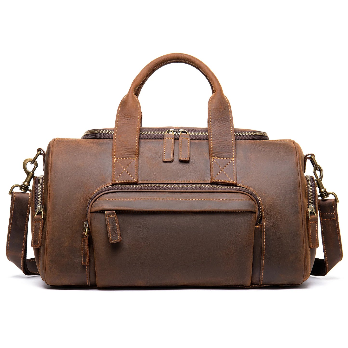 Genuine Leather Travel Bag For Man Travel Tote Women Big Weekend Bag Fit 14 inch Laptop Cowskin Luggage Duffle Bag Male Handbags