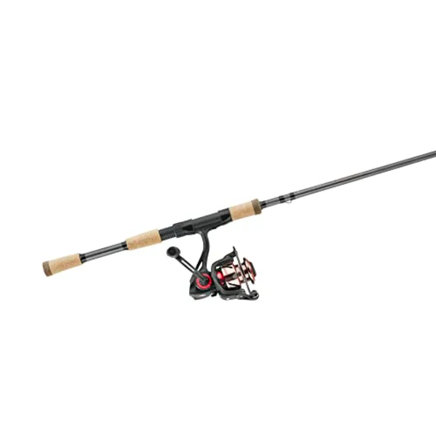 XTrek Spinning Fishing System Rod and Reel Combo for Freshwater and Saltwater Angling Lightweight Design with Hi