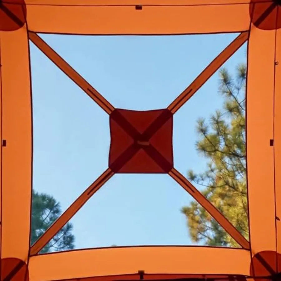 Instant Pop-Up Weather Resistant Camping Hub Tent for Outdoor Adventures: Easy 60 Second Set-Up Portable 4 Person Tent Ideal fo