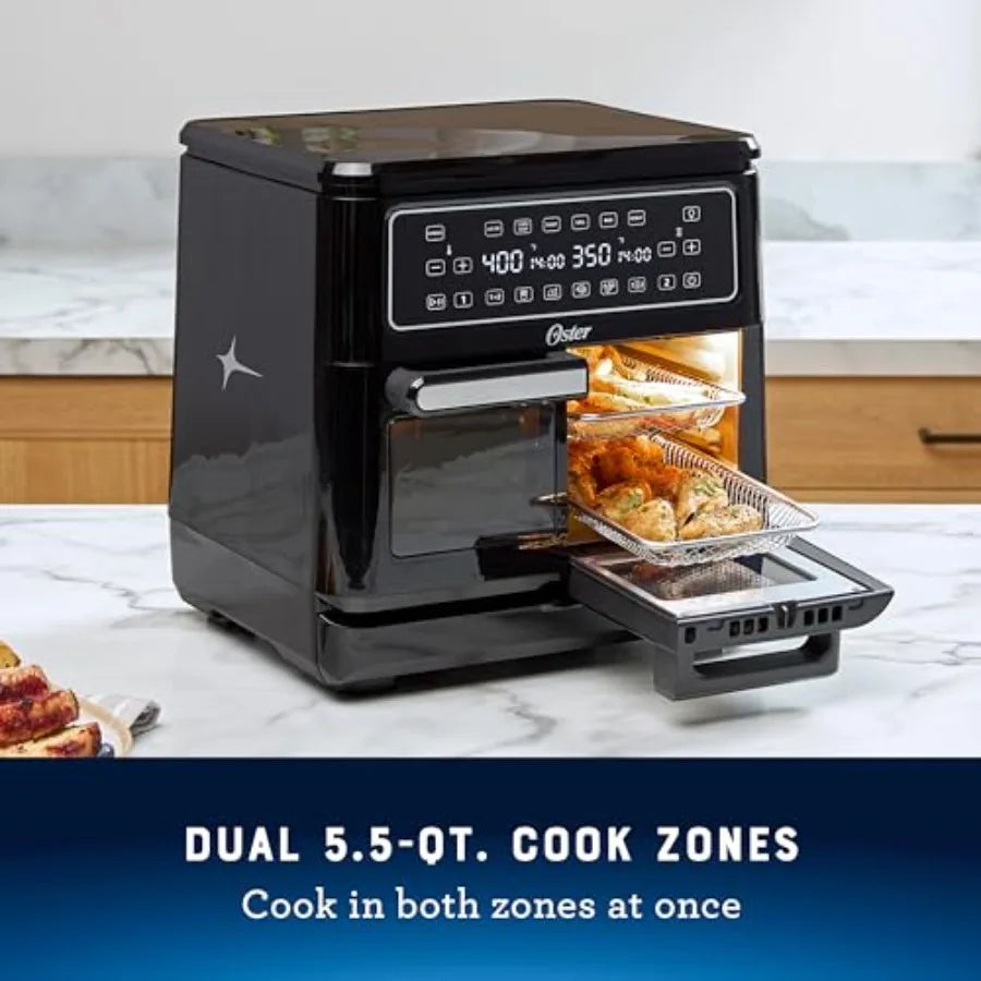 11Quart Dual Air Fryer Oven with 2 Cooking Zones for Large Capacity Air Frying Offers 6 Cooking Functions and Dual Baskets Idea