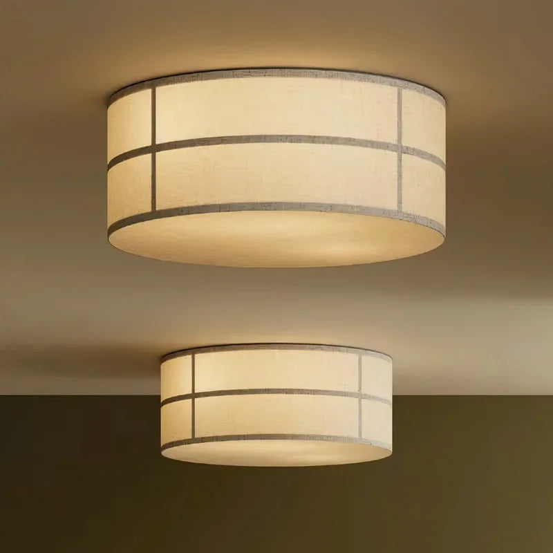 Wabi Sabi Cloth Ceiling Chandelier Japan Fabric Living Room Bedroom Ceiling Light Hotel Restaurant Shop Pendant Light Home Decor