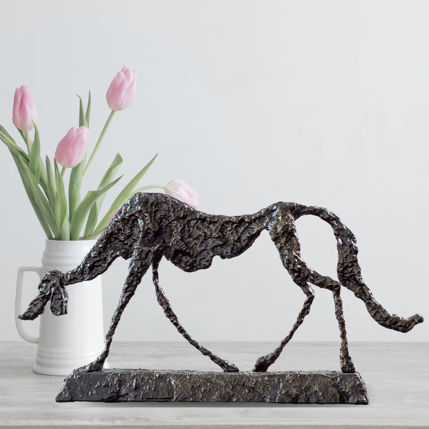 Giacometti Bronze Dog Statue Abstract Dog Sculpture Famous Replica Statuette Antique Art Crafts For Home Indoor Decor Collection