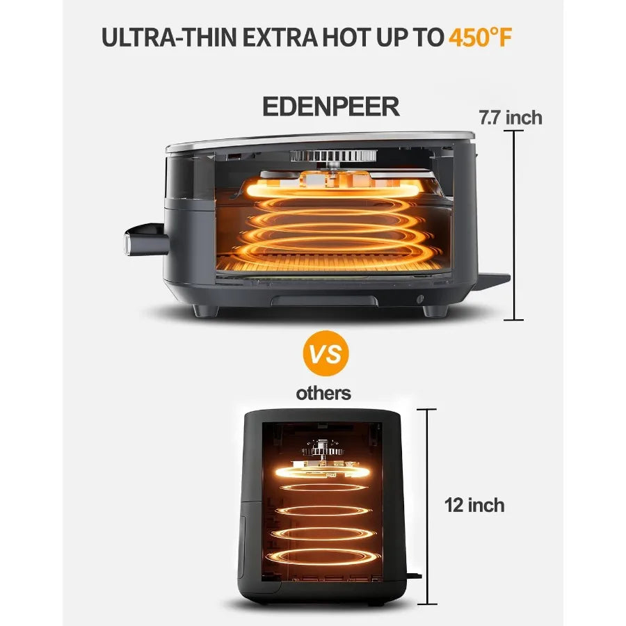 Extra Large Air Fryer11IN1 6 QT 450F Air Fryer with Superior Airflow Dual Heat Source Technology Smart Digital Wide Fryer with