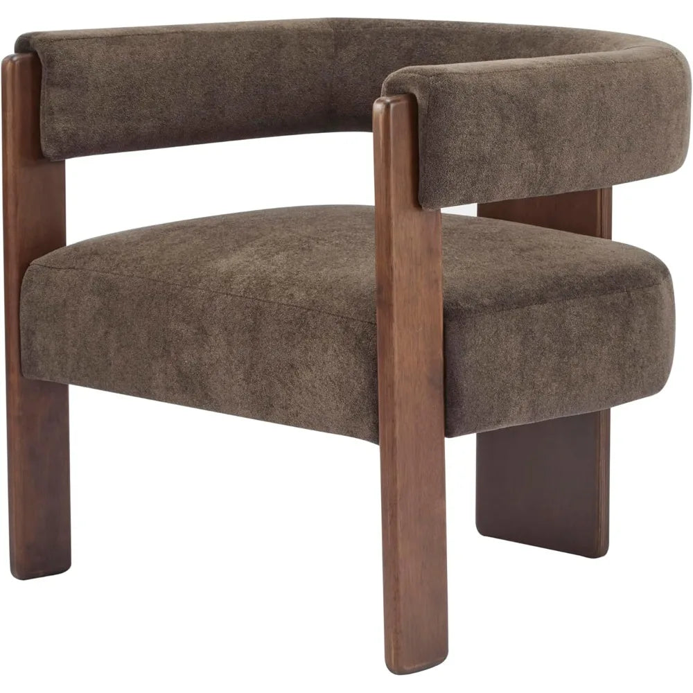 Modern Velvet Accent Chair by Christopher Knight Home: Wooden Frame Lounge Sofa for Living Room