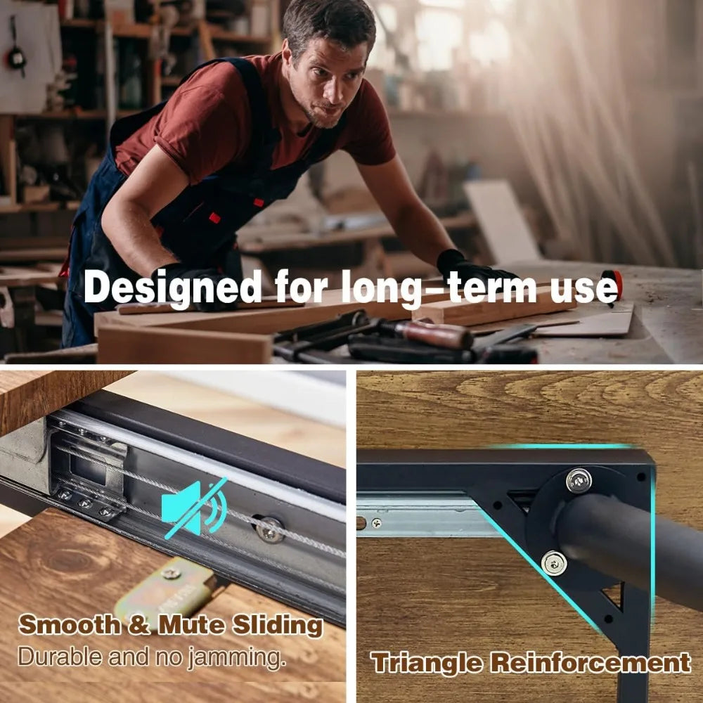 Extendable Dining Table for 4 6 8 People,59"-75" Wooden Expandable Dining Room Table with Sturdy Legs,Rectangle Kitchen Tables