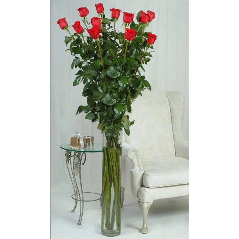 Clear Glass Cylinder Vase, 6 Wide and 24 Tall, Ideal for Wedding Centerpieces, Party Events, and Tall Candle Holders