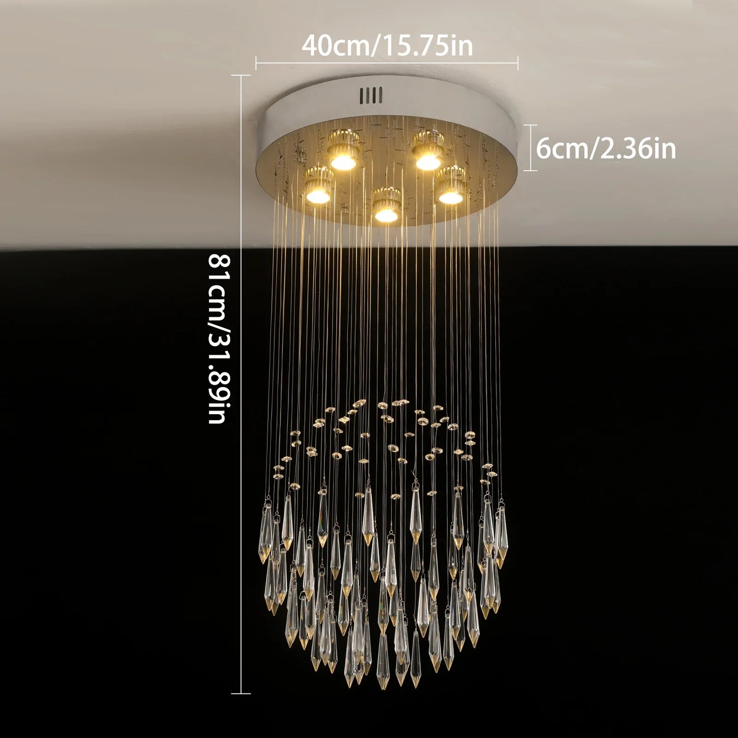 Luxury Pendant Light Modern Crystal Ball Led Chandelier Ceiling Lamps Living Dining Room Home Decor Lustre Hanging Fixtures