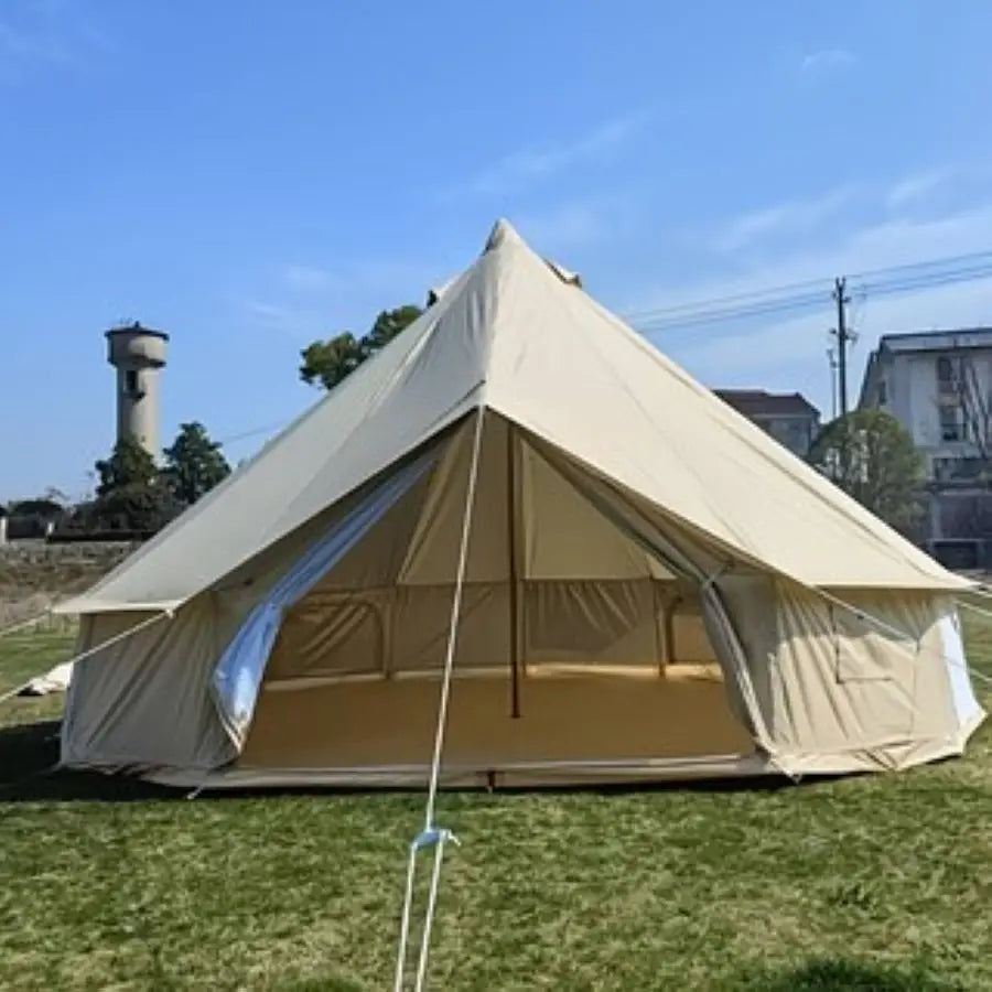 5M Luxury Camping Yurt – 4-Season, 5-8 Person, Heavy-Duty Cotton & Steel Frame – Waterproof 3000mm (37kg)