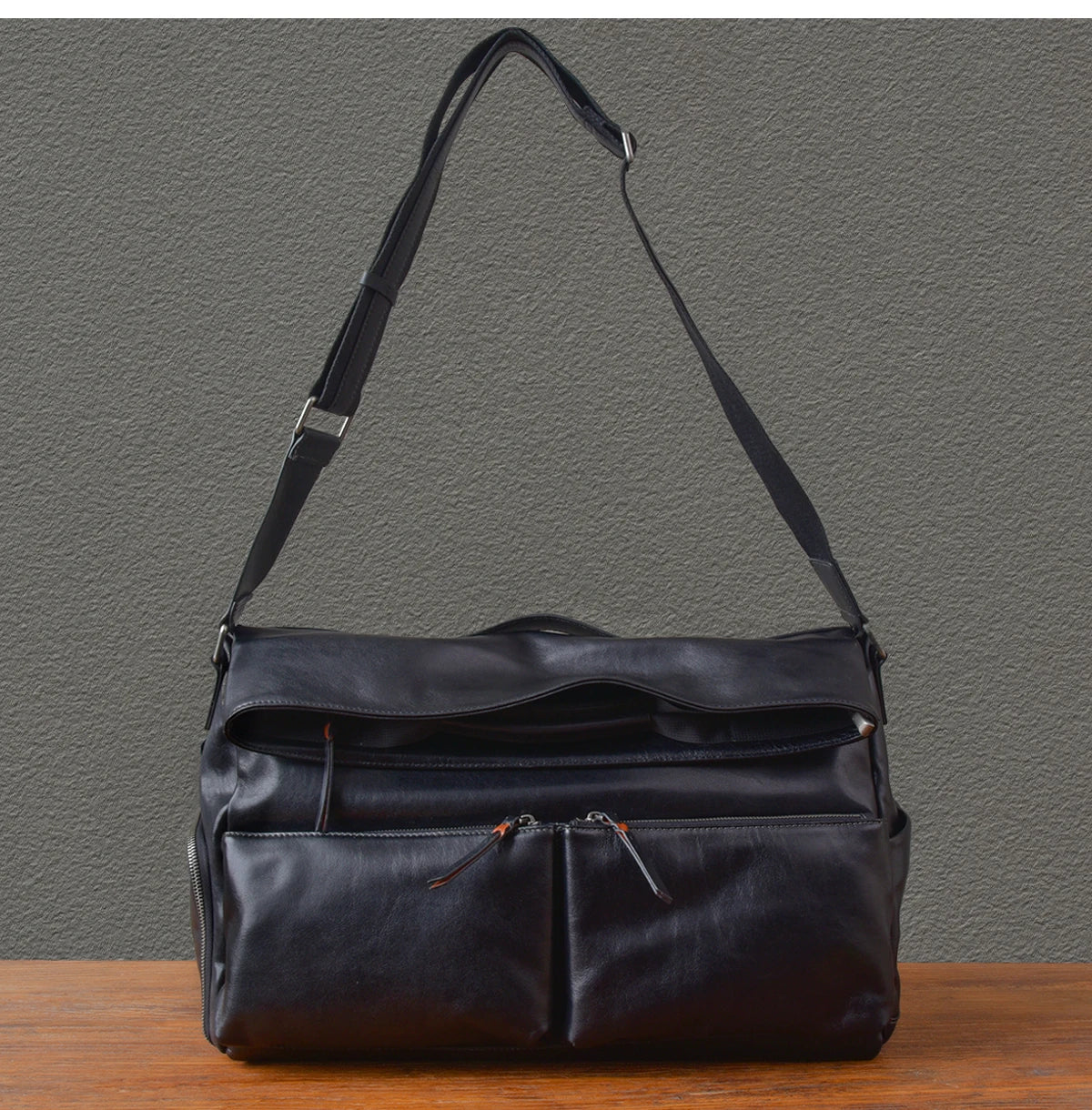 outdoor sports luxury genuine leather men's travel bag casual designer handmade soft cow leather black big luggage fitness bag