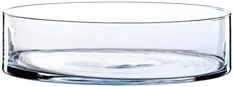 Bulk Clear Glass Cylinder Vases, 12 Open Width, 6 Height, Flat Pan Style, Ideal for Planters, Terrariums, and Wedding Floral Cen
