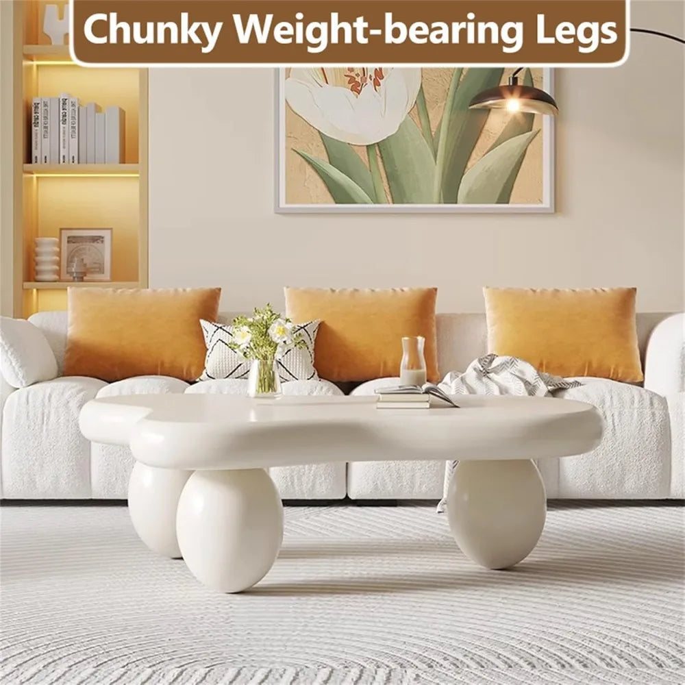 Cloud Coffee Table Modern Cute Coffee Tables Irregular Simple Tea/Center Table for Small Space End Table for Living Room