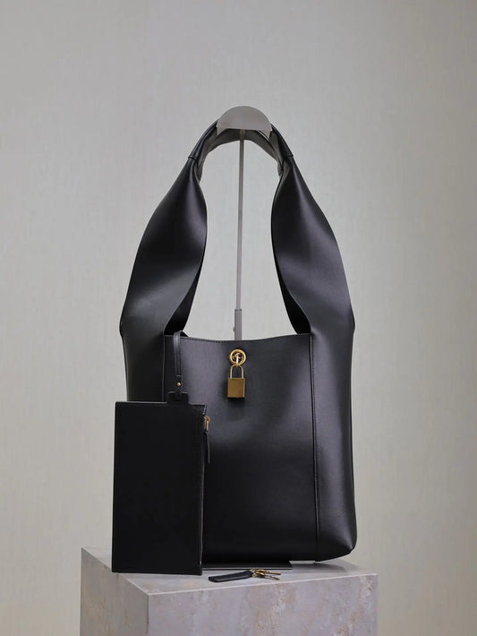 ★★★Soft Leather Shoulder Bag Simple Fashion Commuter Tote Bags Large Capacity Crossbody Bucket Bag For Women.YD