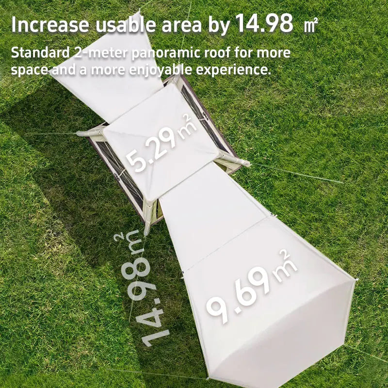 Automatic Inflatable Camping Tent，Easy Set up 3-6 Person Glamping Outdoor Air Blow Up Tents,Equipped with a built-in air pump