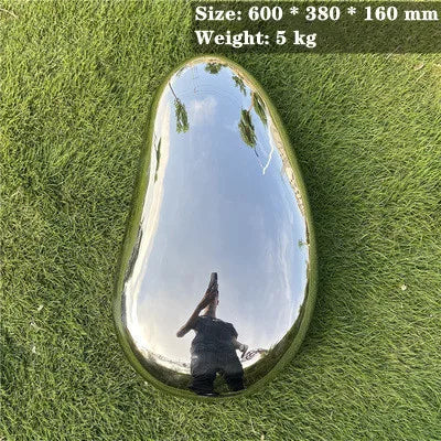 Park Landscape Stainless Steel pebble Mirror Sculpture, Large Sculptur, Outdoor Furnishing, Sculpture, Manufacturers, Make