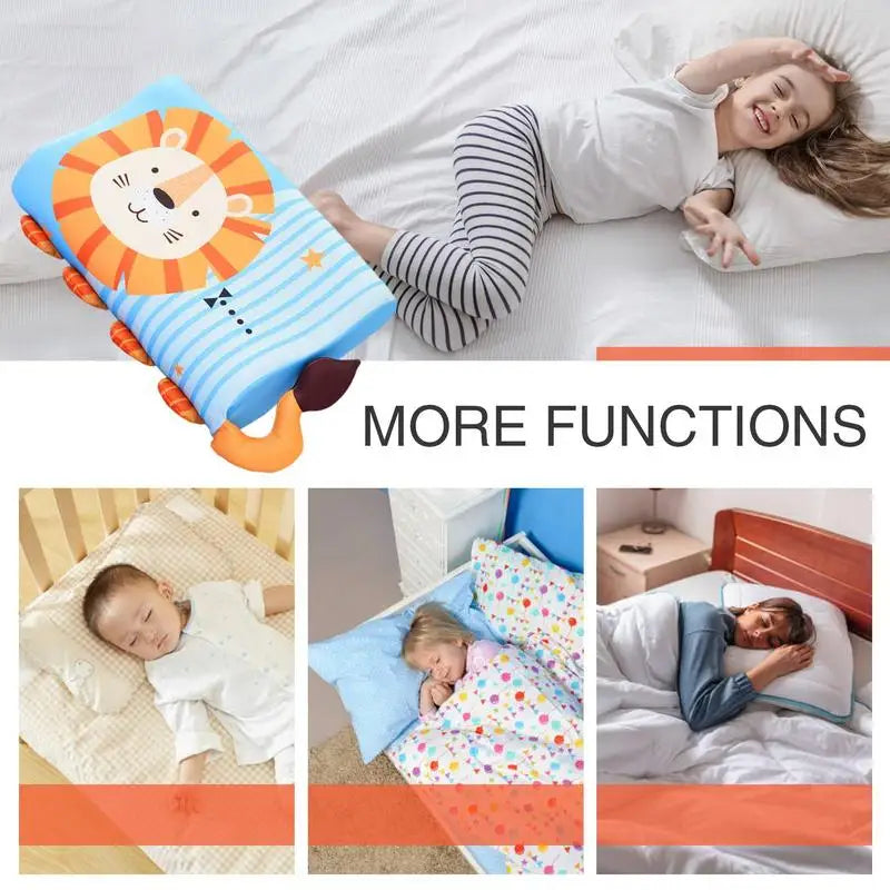 Kids Pillow for Sleeping Ergonomic Memory Foam Bed Pillow Breathable Nap Time Pillows Skin-Friendly Calming Cushion Pillow