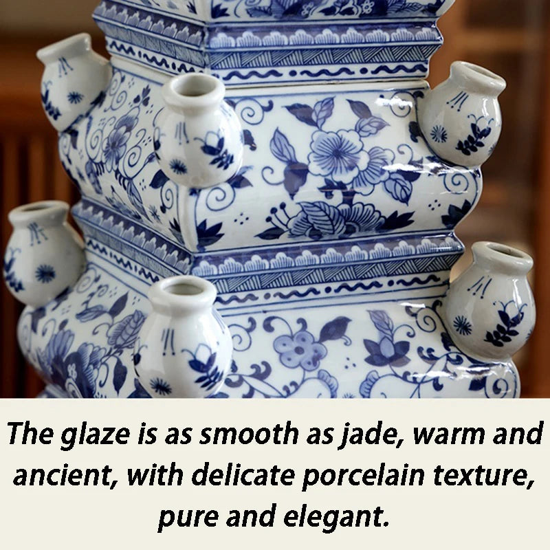 Ceramic Figurines Living Room Aesthetic Sculptures Interior Floor Decoration Art Flower Arrangement Vase Luxury Home Ornaments