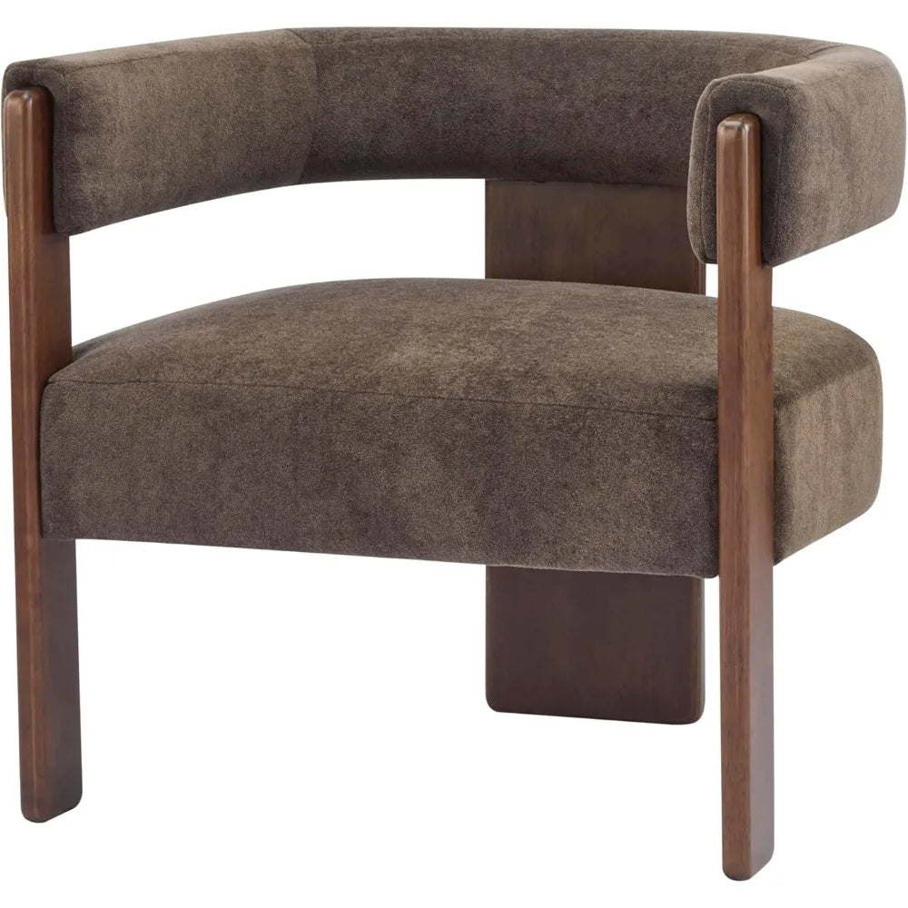 Modern Velvet Accent Chair by Christopher Knight Home: Wooden Frame Lounge Sofa for Living Room