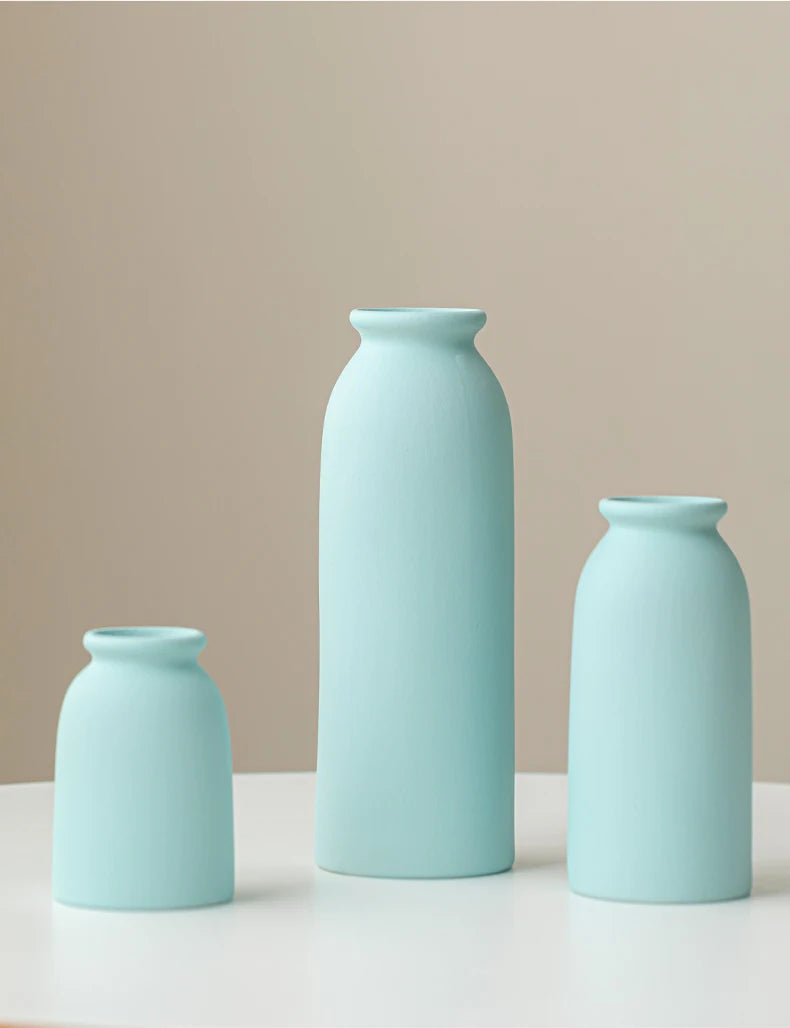 Ceramic Vase,Small Vases for Decor,Set 3 Modern Boho Vases for Flower Pampas,Fit for Living Room Desk Shelf Decor