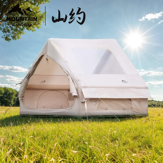 Outdoor Camping Automatic Inflatable Tent Outdoor Cabin Thickened Camping Rainproof Exquisite Camping 3-4 People Park Picnic