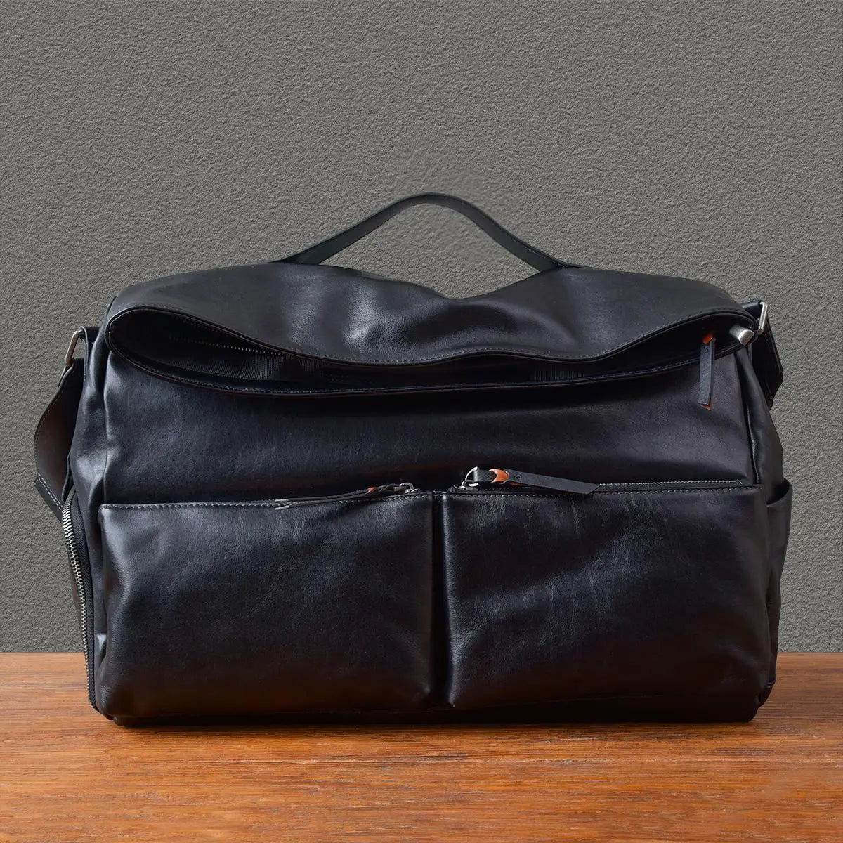 PNDME casual designer handmade genuine leather men's travel bag outdoor sports luxury soft cow leather black luggage fitness bag