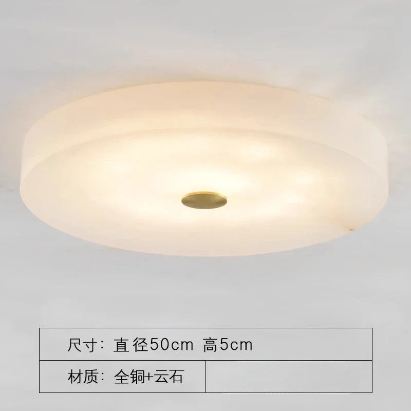 Led Lights Modern 2024 Marble Ceiling Chandelier Home Decor Ceiling Lamp White Marble New Designer Lustre for Living Room