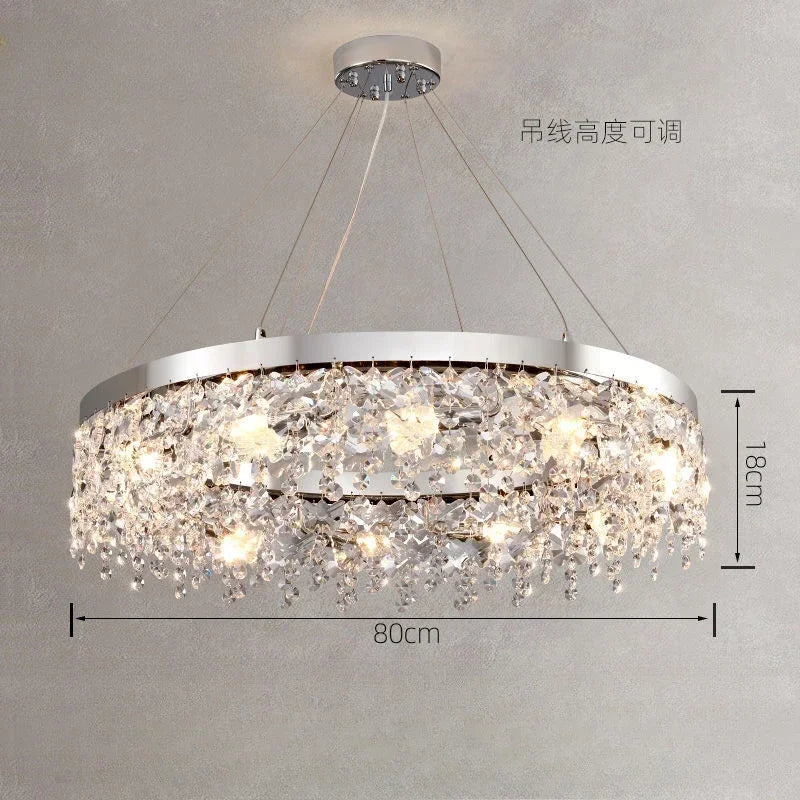 Modern Luxury Crystal Kitchen Ceiling Lights Metal Base Diamond Ceiling Lamp for Living Room Bathroom Dining Room Aisle Decor