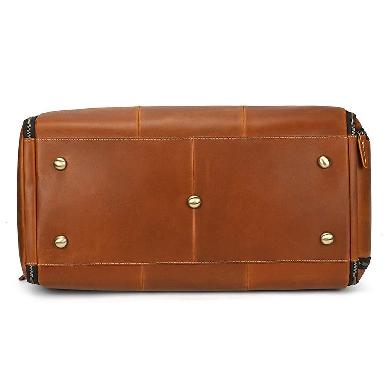 Men Business Trip Travel Bag for Suit Bag Duffle Bags Leather Men Handbag Genuine Leather Men's Weekend Bags Storage Bag Large