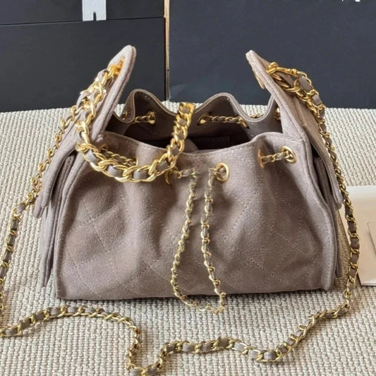 Luxury chain shoulder strap crossbody bag，Top-quality cowhide art vintage handbag， Women's shoulder bags YD