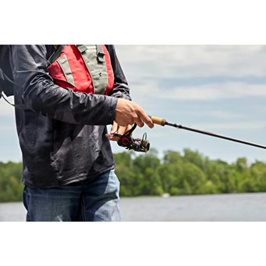 XTrek Spinning Fishing System Rod and Reel Combo for Freshwater and Saltwater Angling Lightweight Design with Hi