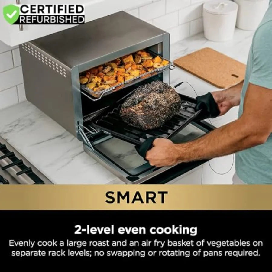 10in1 Smart XL Air Fry Oven for Home Kitchen Cooking with Advanced Temperature Control and Even Heat Distribution Ideal for Bak