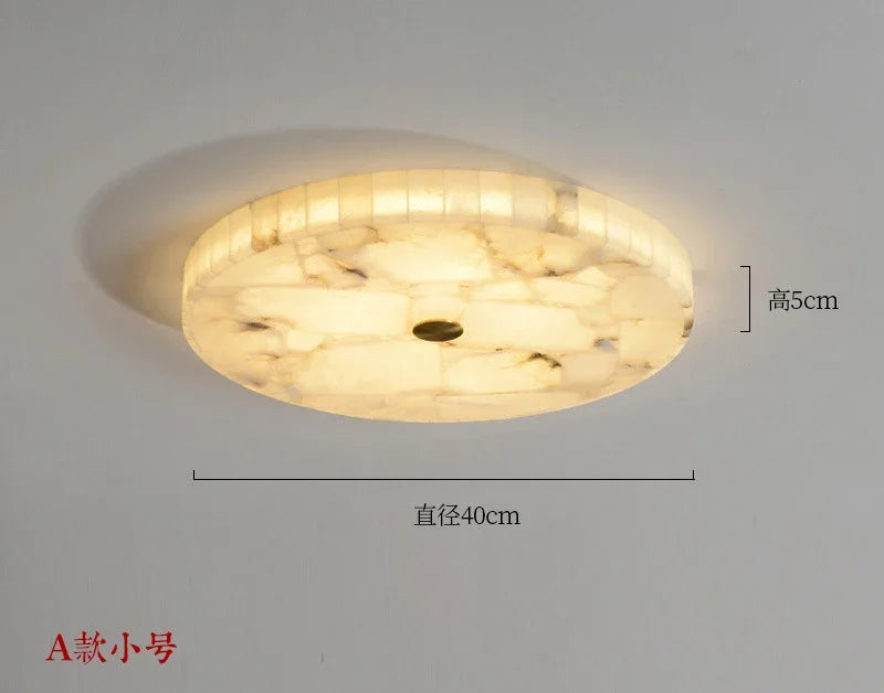 Led Lights Modern 2024 Marble Ceiling Chandelier Home Decor Ceiling Lamp White Marble New Designer Lustre for Living Room